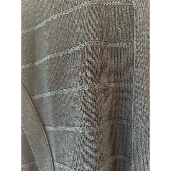 Lane Bryant Knit Black Textured Zip-Front Cardigan Jacket Sz 22/24 Gold Hardware - Picture 3 of 8